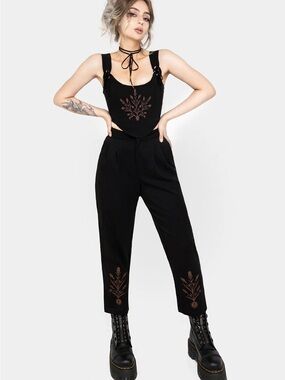 Disturbia Cybele Embroidered Trousers | NWT